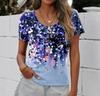 3D Digital Printed Plant Flower Series Summer T-shirt Short Sleeved Round Neck Top