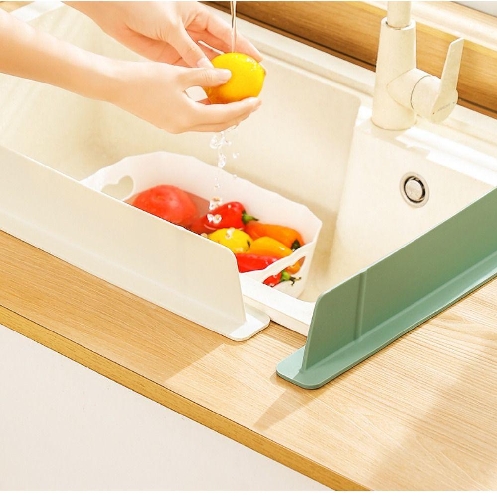Extended Sink Silicone Sink Splash Guard Splash Guard Sink Splash-proof Water Board  Bathroom Use