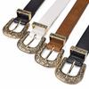 Women'S Belt Vintage Carved Needle Buckle Men'S Belt Punk Hip Hop Rock Style Jeans Pu Leather Belt Cheap Belt