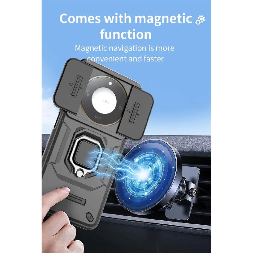 Armor Shockproof Case For Honor Magic 8 Lite Magic8 X9d Protective Cover With Ring Stand Holder Coque Fundas Capa