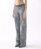 BADEE Printing Twill Pants Black Paisley