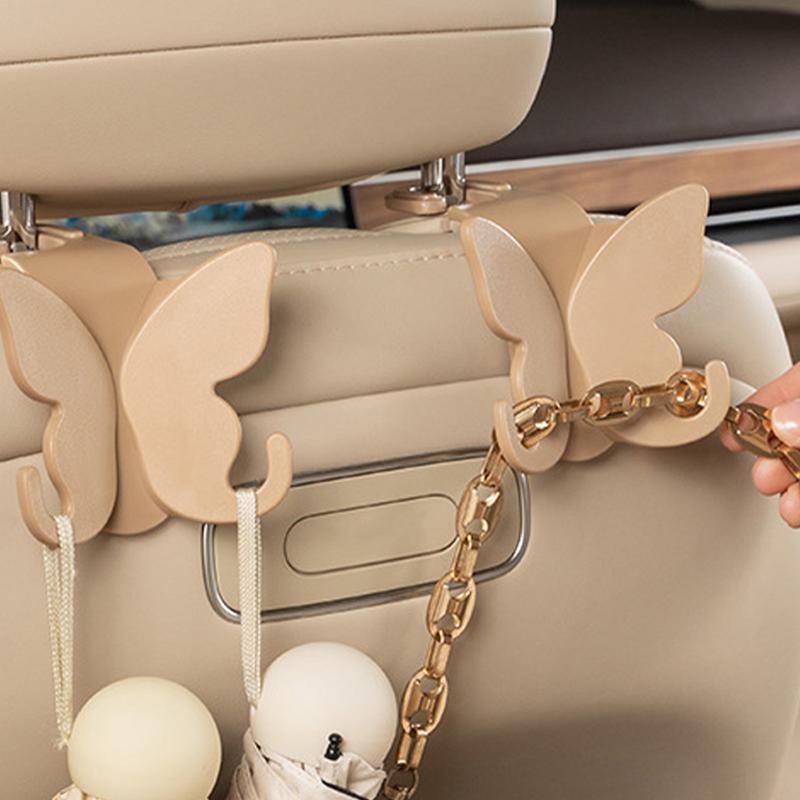 Backseat Hooks For Car Versatile Car Headrest Butterfly Hook Hanger Minivan Caravan Interior Organizer Purses And Bags Holder