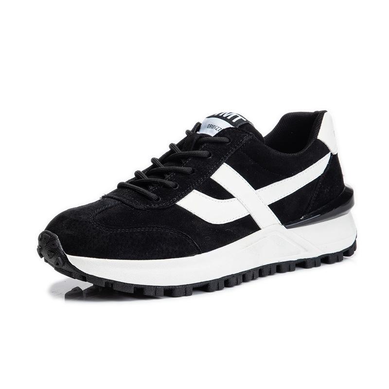 Dad shoes women's velvet autumn and winter 2025 new leisure sports running breathable Forrest Gump shoes flat leather women's shoes