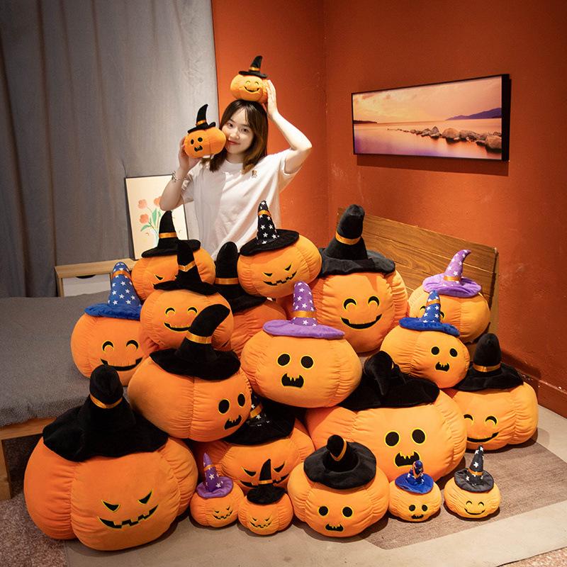 Halloween Funny Pumpkin Pillow Plush Toy Children's Halloween Doll Doll Shopping Mall Decoration Event Gifts