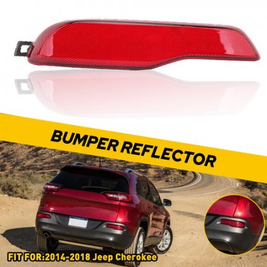 Red Left Side Rear Bumper Light Reflector For Jeep 2014-2018 Cherokee 68105145AC