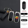 Husă Smart Key Auto din Piele și Aliaj, Carcasă de Protecție pentru Cheie Keyless pentru Fiat Abarth 500 595 124 Spider Ducato Panda Tipo Bravo