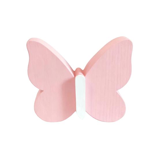 Wooden Butterfly Sign Pink Purple Yellow Butterfly Block Sign Rustic