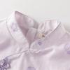 DAVE&BELLA Girls' New Chinese Style Floral Cheongsam Dress