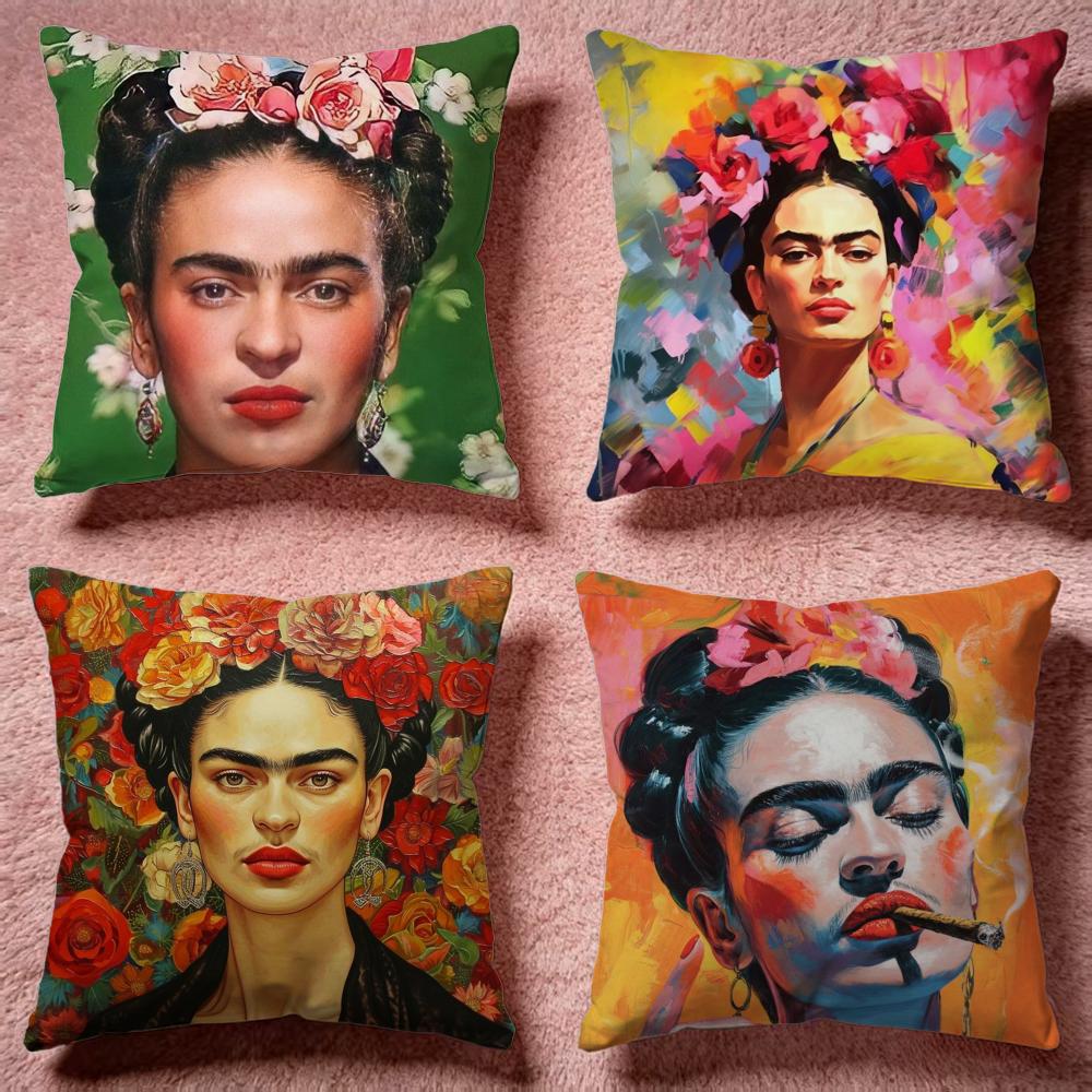 Trending FFrida Kahloed Cushion Cover Premium SkinFriendly Pillow Case MultiPurpose for Home Office Travel
