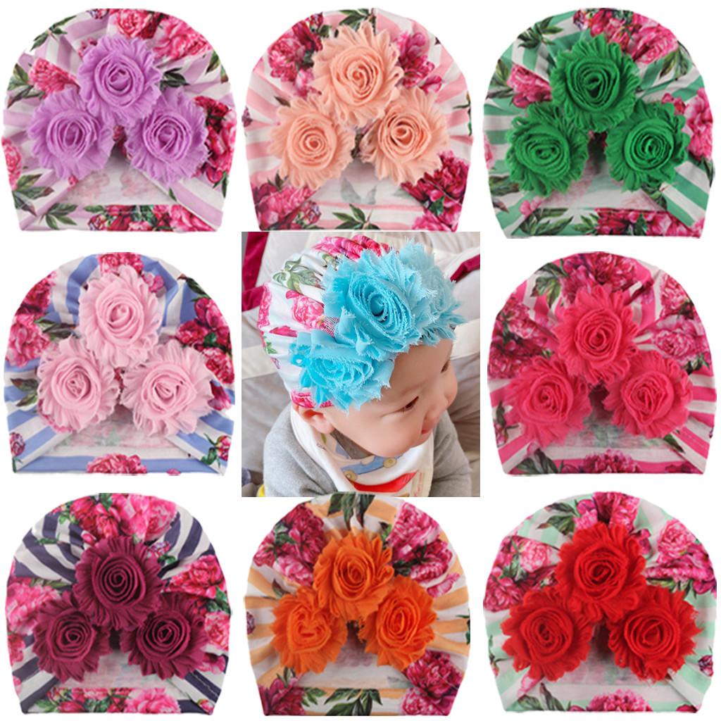 

Шляпа в полоску с цветочным принтом для маленьких мальчиков и девочек, повязка на голову, аксессуары для головы