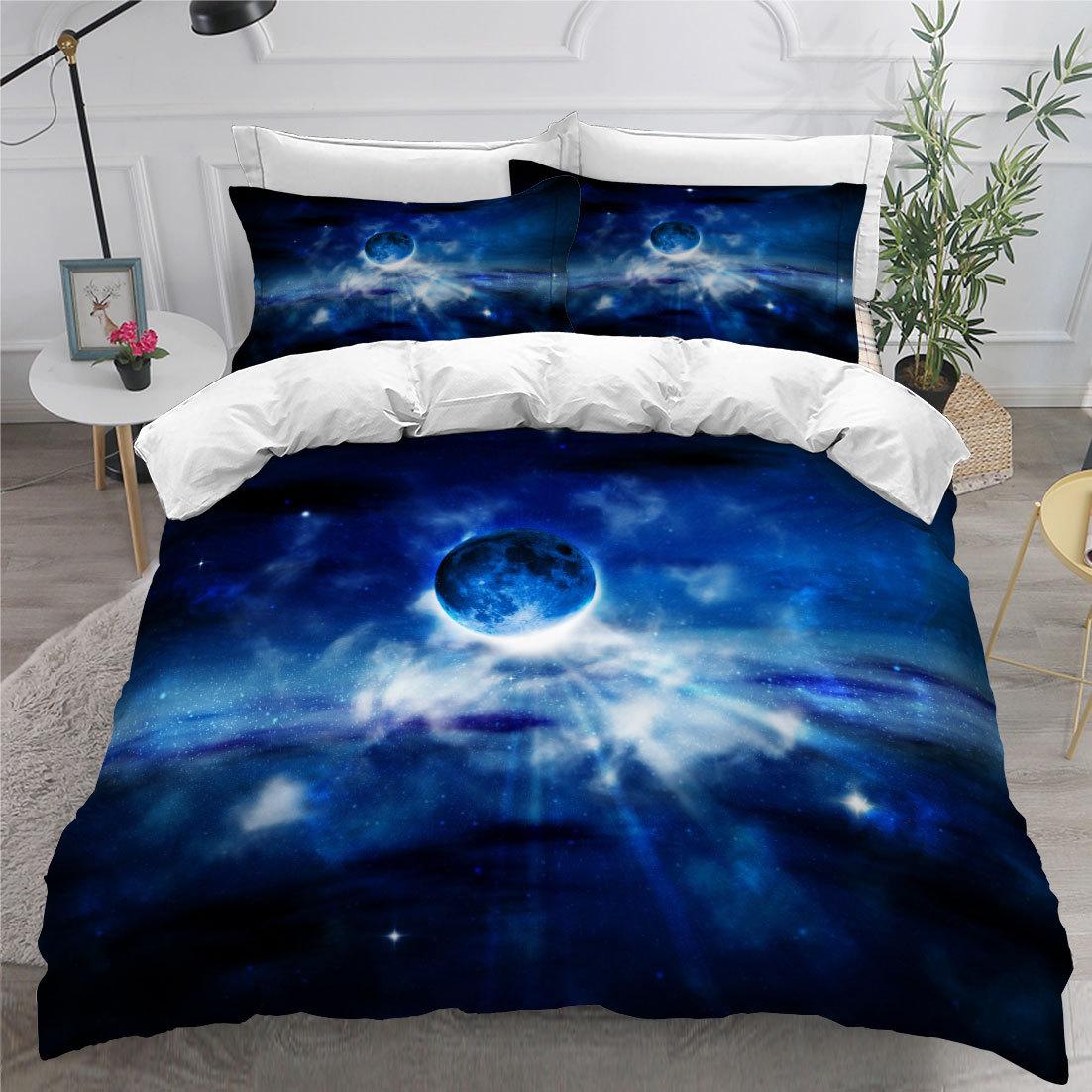 

3D Universe Romantic Starry Постельное белье Комплект пододеяльников Planet Down Наволочка 2/3 шт King Queen Покрывало Комплект для детей и мужчин Подарок Домашний текстиль Baby 100x135cm