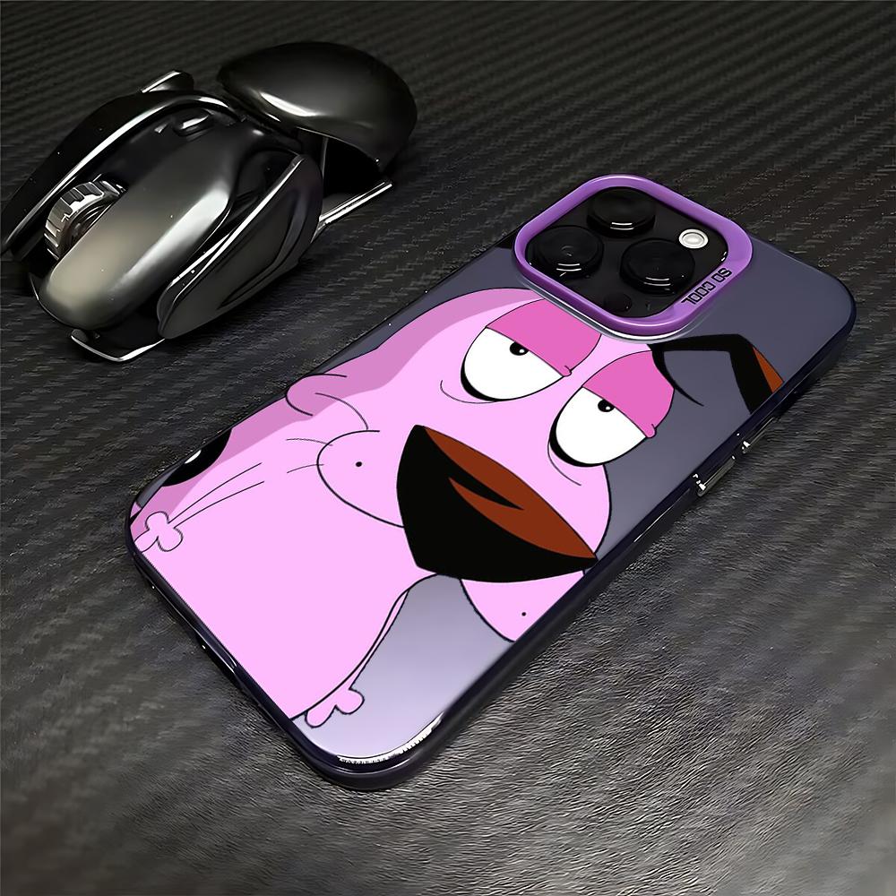 

CARTOON COURAGE Cowardly Dog Phone Case For iPhone 16 15 14 13 12 11 Pro Max XS X XR 7 8 Plus Mini SE 2020 2022 iPhone 16 Plus