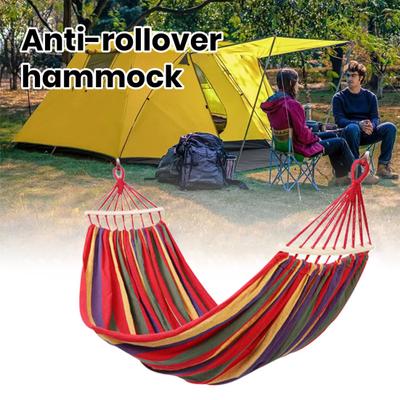 Rede de acampamento portátil única cama pendurada resistente ao desgaste forte rolamento de carga fácil de instalar rede anti-rollover