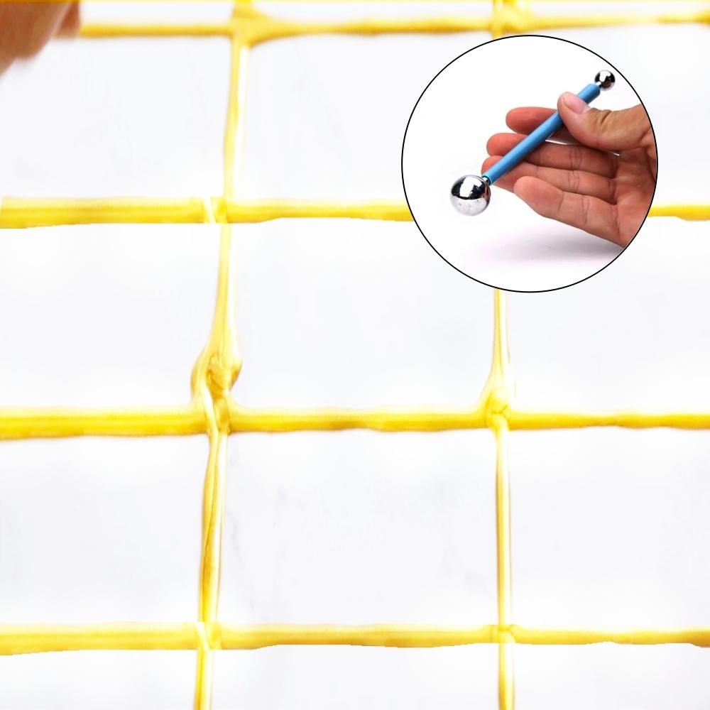 4pcs/set DIY Stainless Steel Tile Grout Ball Floor Seam Pressing Ball Tile Texture Roller Wall Joint Repair Paint Roller Tool