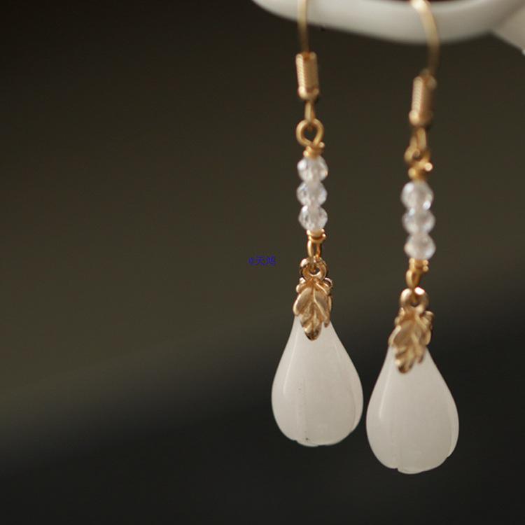 Lily of the Valley Hanfu Pendant Earrings - Ancient Style Cheongsam Accessories for Women