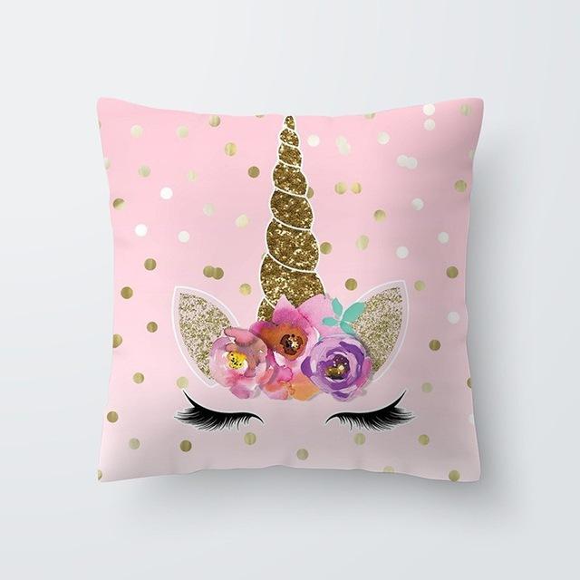 Ins Nordic Unicorn Flamingo Pillowcase Office Home Fabric Pillowcase