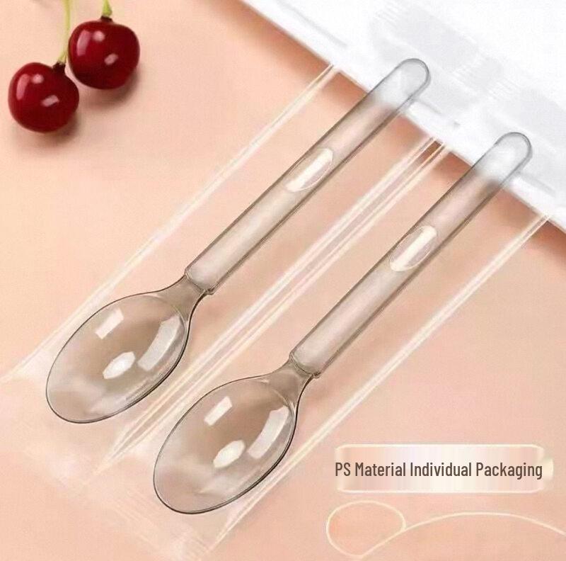 

ZISIZ Individually Wrapped Disposable Plastic Spoons