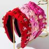Valentine's Day Love Heart Rhinestone Knot Hairband Headband Adult Hair Accessories Hair Jewley