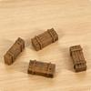 4 Pieces 1:72 Scale Crate PrePainted Mini Wooden 3D Printed Diorama Prop for Model Builders
