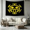 One Piece Logo Wall Tapestry Aesthetic Wall Hanging Printed Fabric Blanket Decorative Tapestries For Bedroom Living Room Home Decor