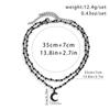 Sweet And Cool Dark Single-Layer Disc Star Necklace, Simple Personalized Cross Collarbone Necklace