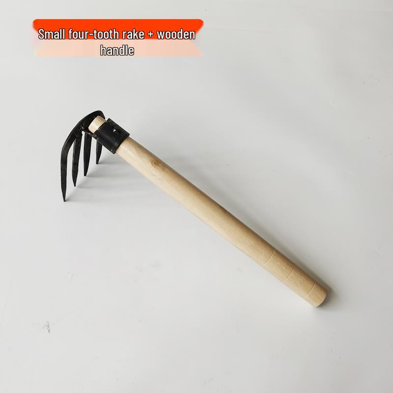 Forged Steel Three-Tine/Four-Tine Garden Rake for Loosening and Turning Soil