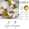 Metallisches Gold-Ballon-Set Weiß-Gold-Ballons Girlande Bogen Hochzeit Jubiläum Abschluss Babyparty Geburtstagsfeier Dekoration