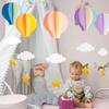 3D Heart & Hot Air Balloon Ornaments for Kindergarten Birthday Party Decor