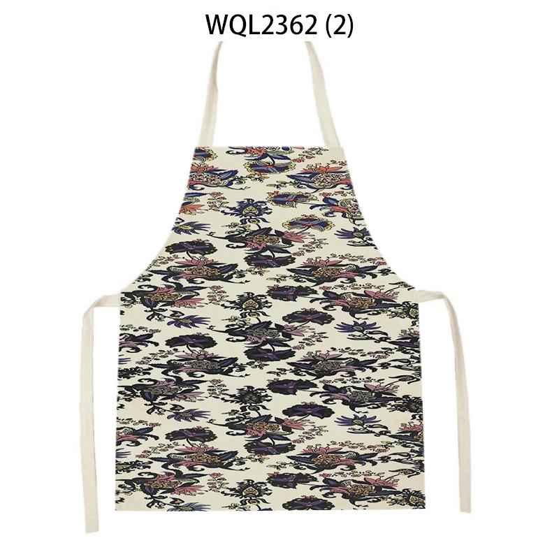 Retro Flowers Plant Pattern Aprons Home Baking Cooking Kitchen Aprons for Women Men Outdoor Garden Cleaning Aprons