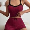 Available Now: Stylish Women's Lace Camisole and Shorts Pajama Set – Versatile and Sexy Home or Outdoor Wear