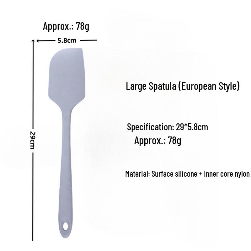 Silicone Spatula Set: Heat-Resistant, One-Piece Scrapers for Mixing & Baking (Small & Large Sizes)