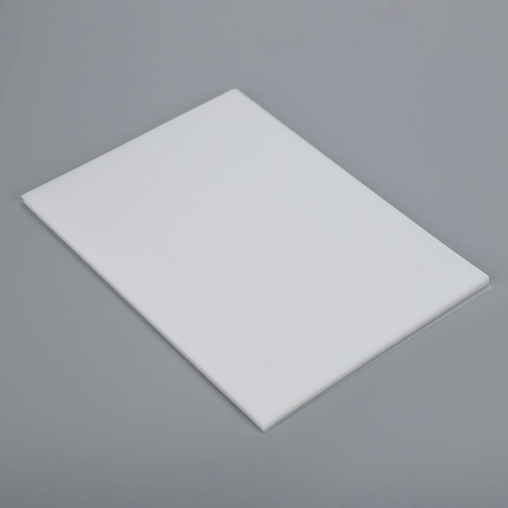 20pcs Plastic Heat Shrink Sheets Easy To Cut Transparent White Shrinky Art Paper 2.5CM Key Ring 20×14.5CM