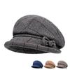 Elegant Women's Beret Hat With Bow - Autumn Winter Short Brim Beanie, Stylish & Warm Casual Headwear For Women Mother'gift New