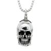 Punk Skull Pendant Necklaces For Women Men Gothic Hip Hop Skull Skeleton Clavicle Necklace Halloween Jewelry Gifts