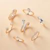 Bohemian Ring Set Wholesale Jewelry Star Moon Jewelry Alloy Snake Ring Set
