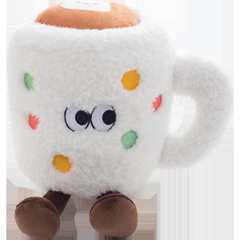 New Coffee Cup Doll Pineapple Bread Plush Toy Milk Box Doll Ornaments for Girls Birthday Gifts