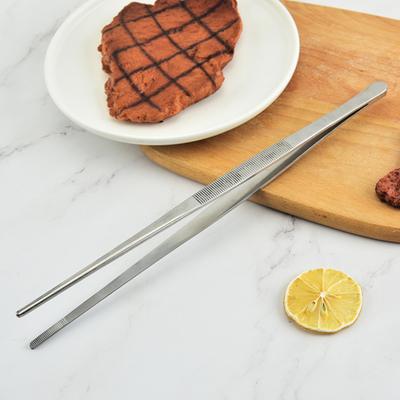Pince à épiler de cuisine extra-longue en acier inoxydable, pince fine pour griller, poignée antidérapante, pince multifonctionnelle pour la cuisson et la pâtisserie