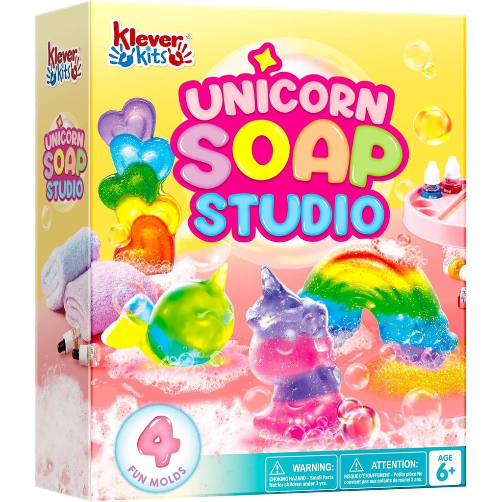 JOYFY Einhorn Seifenherstellungs-Set Mädchen Basteln DIY Projekt für Kinder Geburtstags-Weihnachtsgeschenk STEM Aktivität Teenager Geschenke