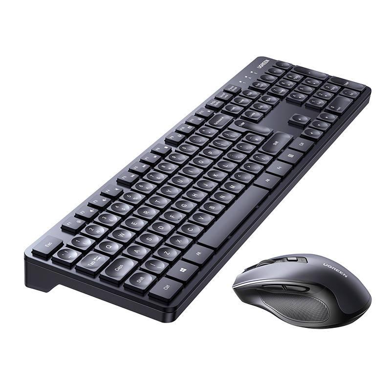 Zestaw Bezprzewodowa Klawiatura + Myszka Ergonomiczna Ugreen Mk006 (Czarny)