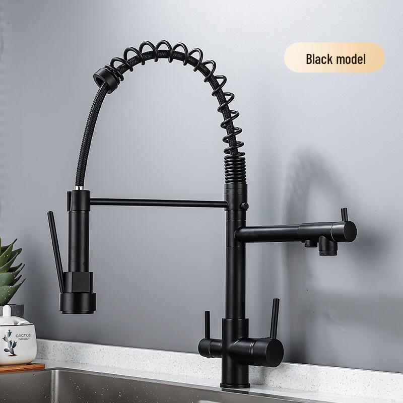 

TLXT Kitchen Sink Faucet, Rotatable Dual-Use with Hot/Cold Water