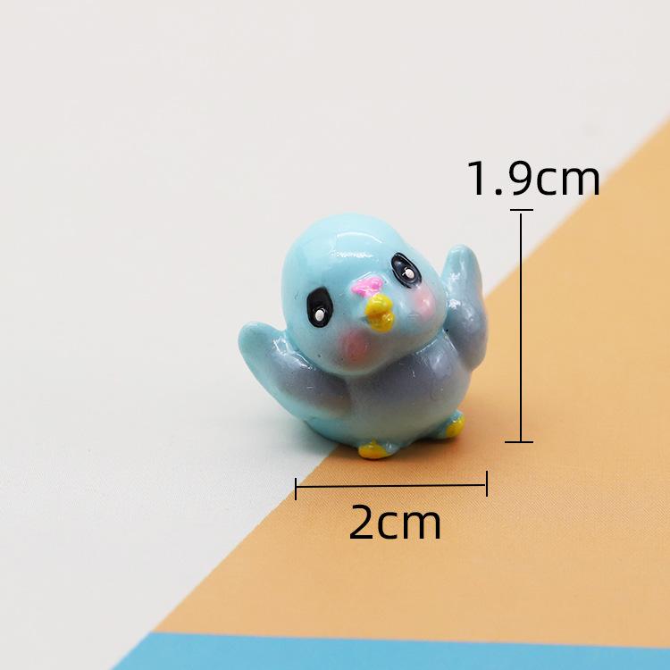 Cute Simulation Mini Animal Parrot Bird Puppy Cartoon Doll Model Micro Landscape Miniature Ornament Doll