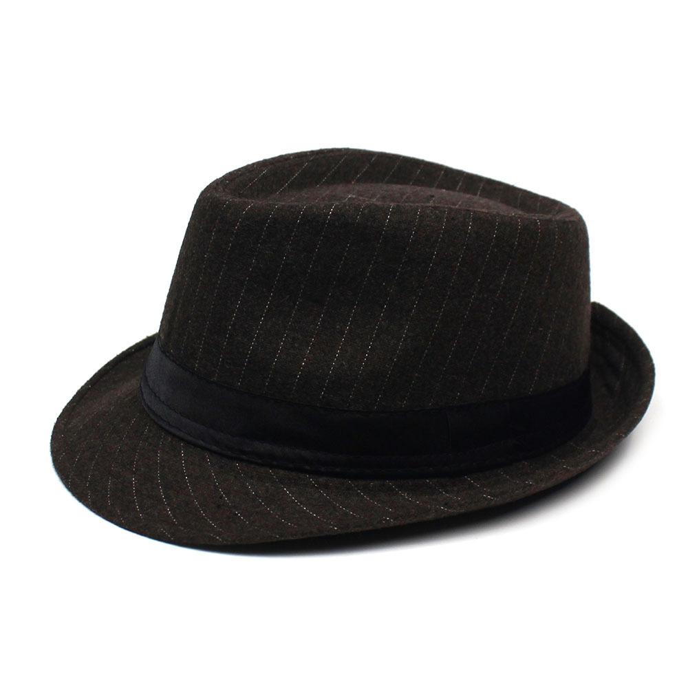 Oblique Striped Top Hat Spring and Autumn Casual Versatile Jazz Hat Small Brim Hat Men's Summer Sun Hat Sun Hat