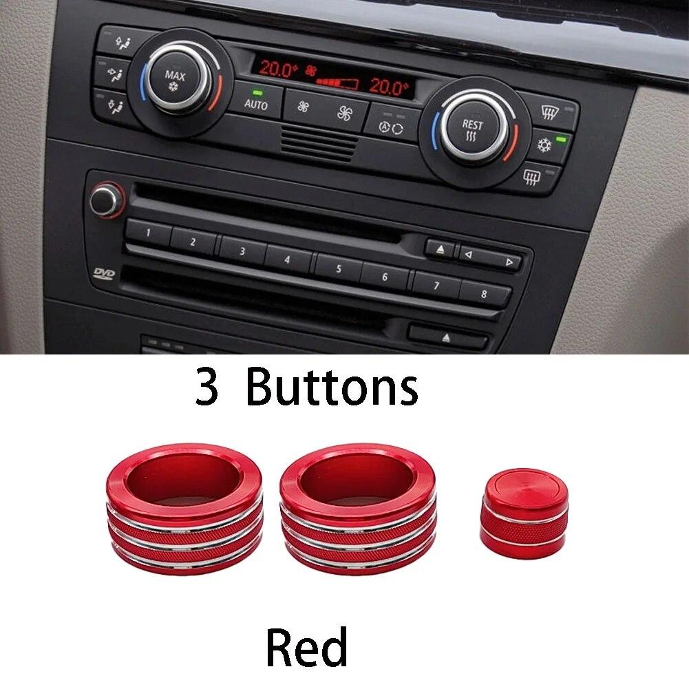 

Автомобильный кондиционер, звуковая ручка, украшение интерьера для BMW 1 серии 2006-2012 E81 E82 E87 E88 ( Вариант с 3 или 4 кнопками) Red 3 pcs