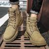 Men's Works Boots Spring Autumn Anti-slip Waterproof Male Sneakers Desert Tactical Boots Outdoor Travel Wear-resistant Man Shoes