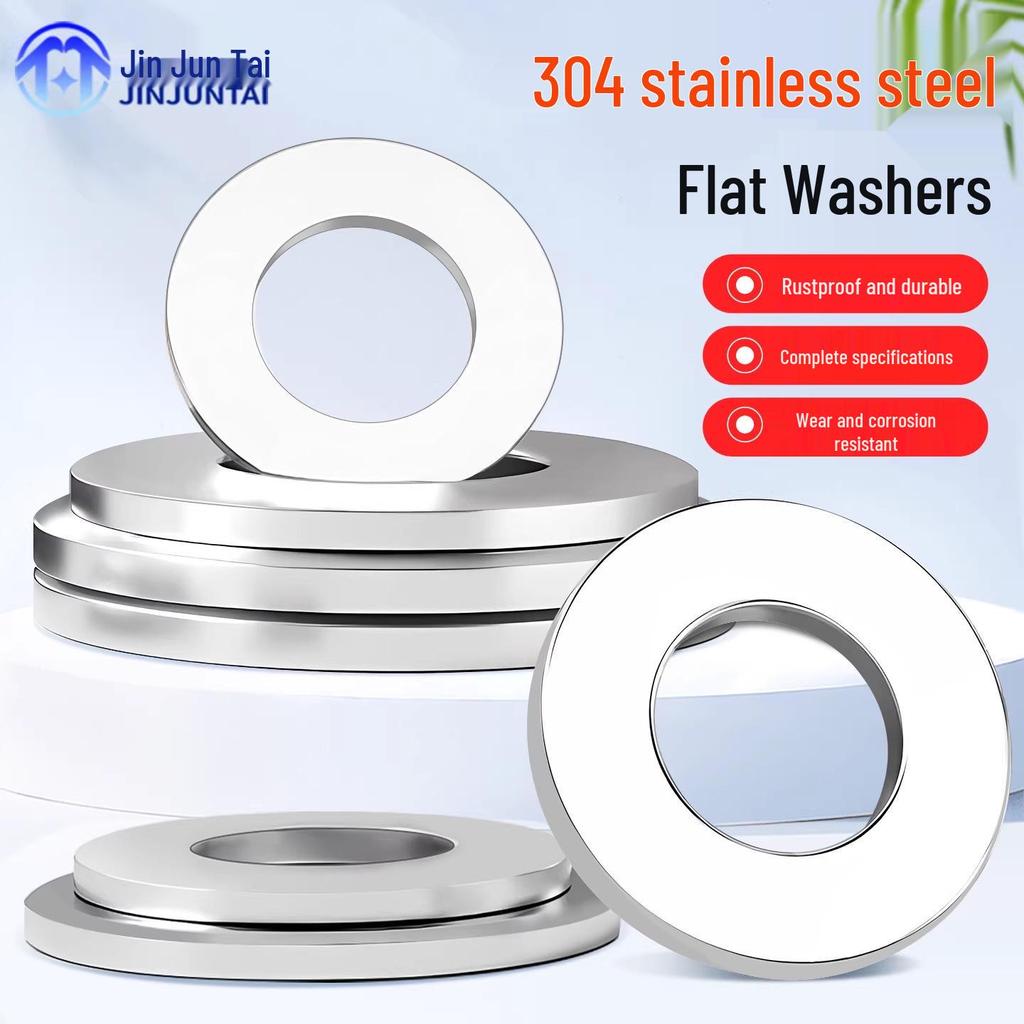 Jin Juntai Thick & Thin Stainless Steel Flat Washer, Round M10-M36