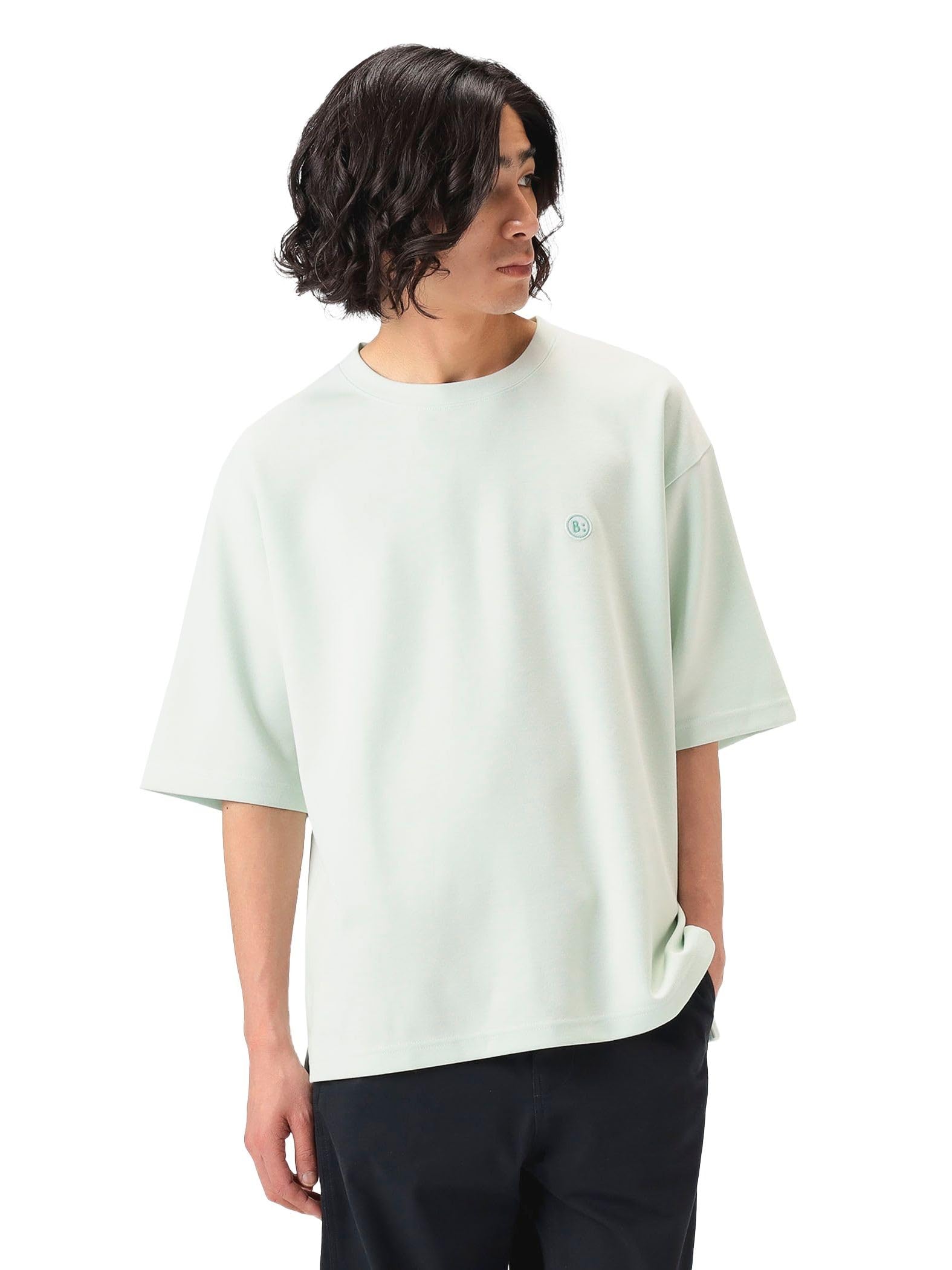 

B:MING LIFE STORE by BEAMS Men s S/S Double-Face Crew Neck T-Shirt with Patch, IVORY (Product Code: M_92040395147)