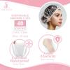 Shower Cap Disposable 18.1 Inch 50PCS, Plastic Shower Cap for Women Waterproof Bath Bathing Accessories, Home Travel Essentials