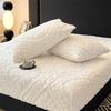 3PC Bedding Set Bedcloth Warm Winter Bed Cover 3D Embossed Velvet Mattress Cover Tafferta Bedsheet Winter Warm Fitted Sheet Mattress Protector