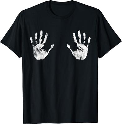 Two Paint Handprints Chest Boobs Gift Tee Unisex T-Shirt