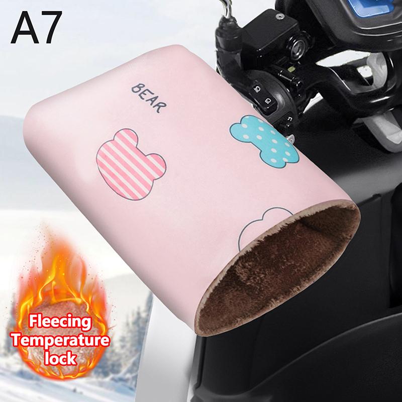 2Pcs Winter Outdoor Motorcycle Handlebar Gloves Winter Hand Protector Windproof Liner Warm Motorbike Scooter Handle Cover Gloves